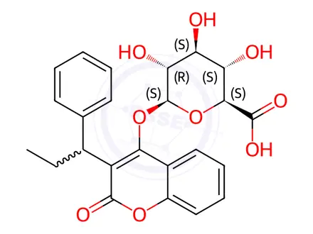 Chemical structure of Phenprocoumon Glucuronide