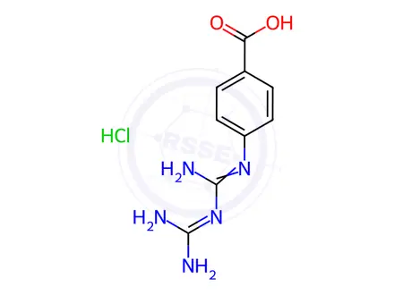 Chemical structure of Nafamostat Impurity 8(Hydrochloride)