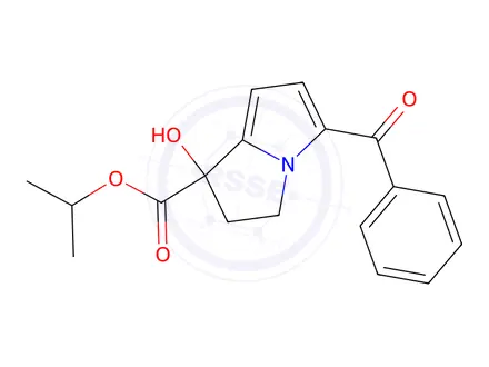 Chemical structure of Isopropyl 5-benzoyl-1-hydroxy-2,3-dihydropyrrolizine-1-carboxylate