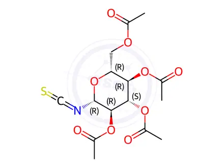 Chemical structure of 2,3,4,6-Tetra-O-acetyl-β-D-glucopyranosyl isothiocyanate