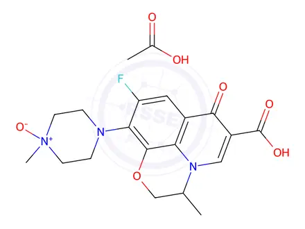 Chemical structure of Ofloxacin-Impurity F (Acetic Acid Salt)