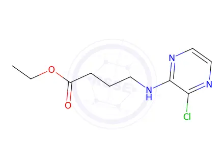 Chemical structure of ethyl 4-[(3-chloropyrazin-2-yl)amino]butanoate