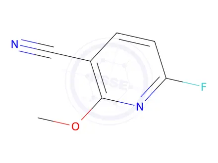 Chemical structure of 6-fluoro-2-Methoxy-3-pyridinecarbonitrile