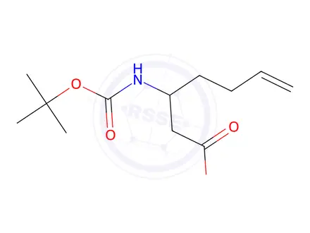 Chemical structure of 3-((tert-Butoxycarbonyl)amino)hept-6-enoic acid