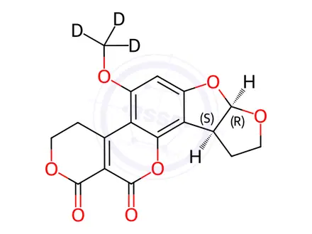 Chemical structure of Aflatoxin G2-d3