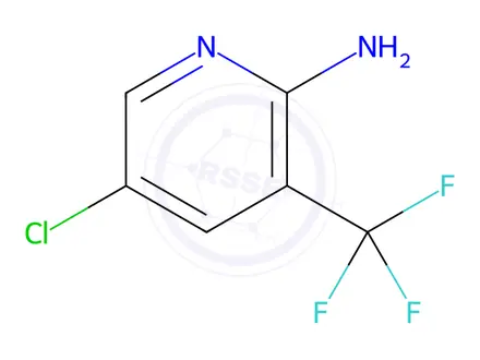 Chemical structure of 5-Chloro-3-(trifluoromethyl)pyridin-2-amine