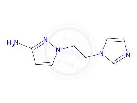Chemical structure of 1-(2-(1h-Imidazol-1-yl)ethyl)-1h-pyrazol-3-amine