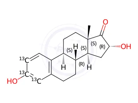 Chemical structure of 16-alfa-Hydroxyestrone-13C3