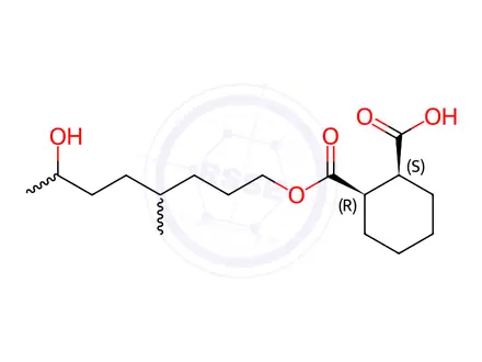 Chemical structure of Mono isononyl cyclohexane-1,2-dicarboxylate
