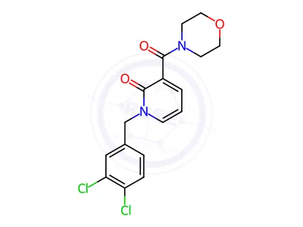 Chemical structure of 1-(3,4-dichlorobenzyl)-3-(morpholinocarbonyl)-2(1H)-pyridinone