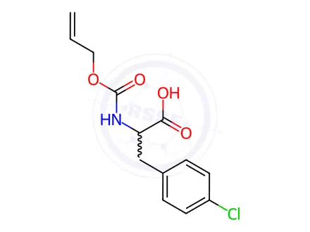 Chemical structure of Phenylalanine, 4-chloro-N-[(2-propen-1-yloxy)carbonyl]-