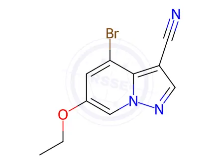 Chemical structure of 4-Bromo-6-ethoxypyrazolo[1,5-a]pyridine-3-carbonitrile