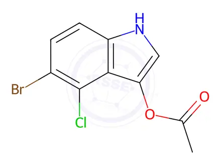 Chemical structure of 5-Bromo-4-chloro-3-indoxyl-3-acetate