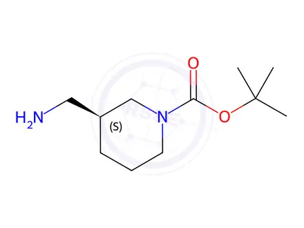 Chemical structure of (S)-1-BOC-3-(Aminomethyl)piperidine