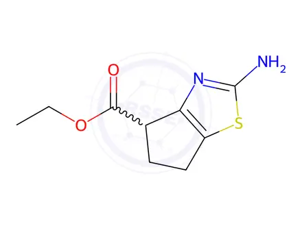 Chemical structure of Ethyl 2-Amino-5,6-dihydro-4h-cyclopenta[d]thiazole-4-carboxylate