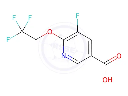 Chemical structure of 5-Fluoro-6-(2,2,2-trifluoroethoxy)-3-pyridinecarboxylic acid