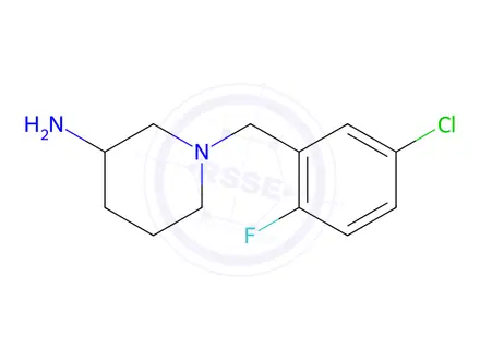 Chemical structure of 1-(5-Chloro-2-fluorobenzyl)piperidin-3-amine