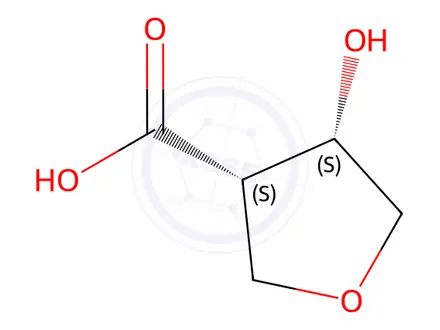 Chemical structure of (3S,4S)-4-hydroxyoxolane-3-carboxylic acid
