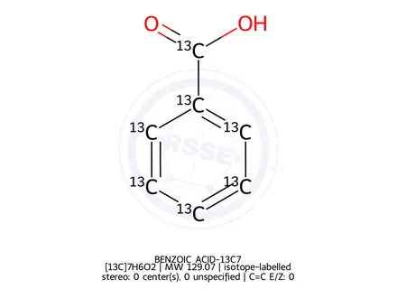 Chemical structure of (carboxy-~13~C_7_)Benzoic acid