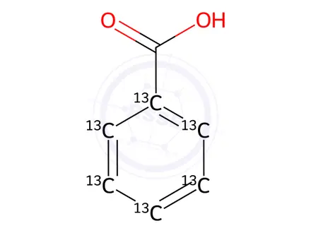 Chemical structure of Benzoic Acid-13C6