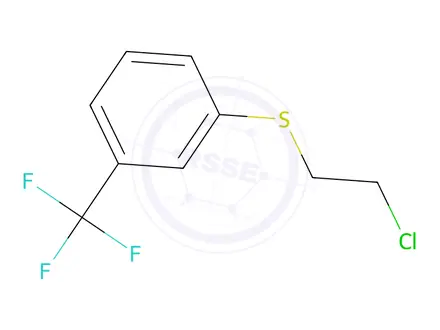Chemical structure of 1-[(2-chloroethyl)sulfanyl]-3-(trifluoromethyl)benzene