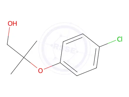 Chemical structure of 2-(4-Chlorophenoxy)-2-methylpropan-1-ol