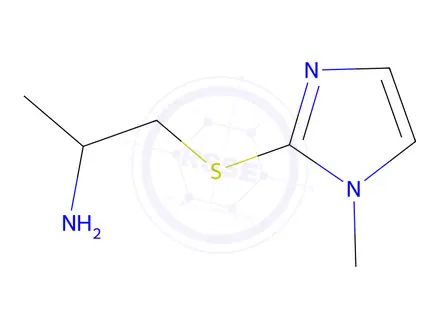 Chemical structure of 1-((1-Methyl-1h-imidazol-2-yl)thio)propan-2-amine