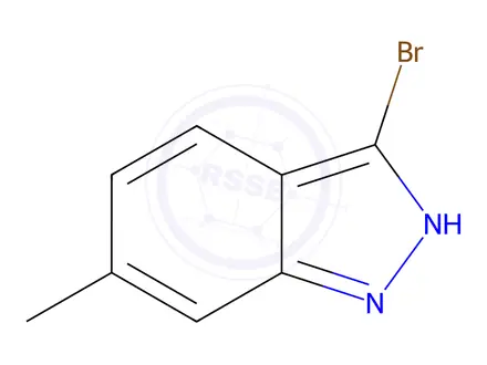 Chemical structure of 3-Bromo-6-methyl-1H-indazole