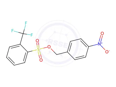 Chemical structure of Benzenesulfonic acid, 2-(trifluoromethyl)-, (4-nitrophenyl)methyl ester