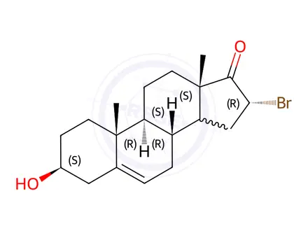 Chemical structure of 16α-Bromodehydro Epiandrosterone