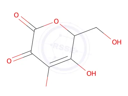 Chemical structure of 3,4-dihydroxy-5-hydroxymethyl-2-oxo-3-penten-5-olide