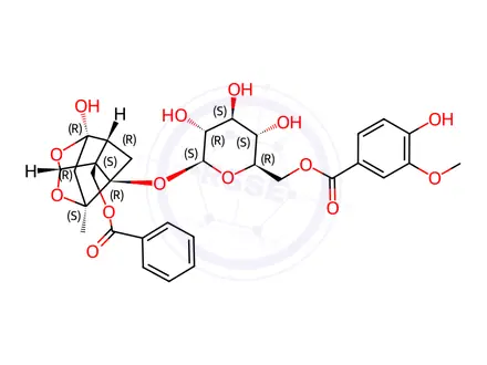 Chemical structure of Mudanpioside J