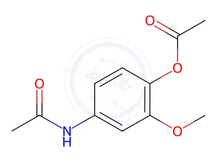 Chemical structure of N-[4-(Acetyloxy)-3-methoxyphenyl]-acetamide