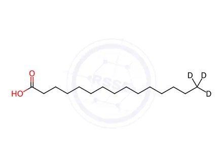 Chemical structure of Pentadecanoic-15,15,15-d3 Acid