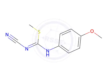 Chemical structure of N-Cyano-N'-(4-methoxyphenyl)-S-methylisothiourea