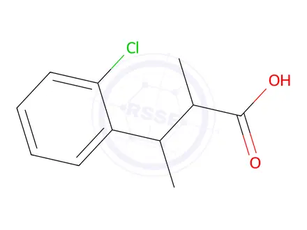 Chemical structure of 3-(2-Chlorophenyl)-2-methylbutanoic acid