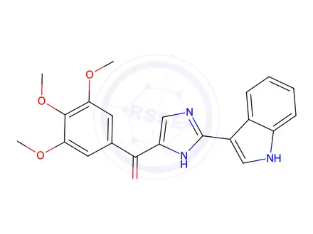 Chemical structure of Methanone, [2-(1H-indol-3-yl)-1H-imidazol-5-yl](3,4,5-trimethoxyphenyl)-