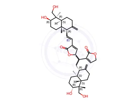 Chemical structure of Bisandrographolide A