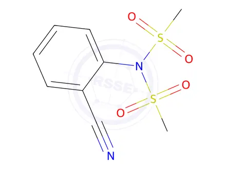 Chemical structure of N-(2-cyanophenyl)-N-(methylsulfonyl)methanesulfonamide