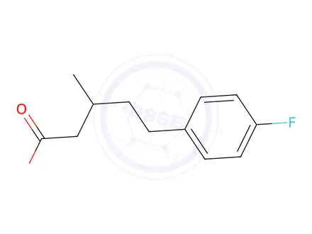 Chemical structure of 5-(4-Fluorophenyl)-3-methylpentanoic acid