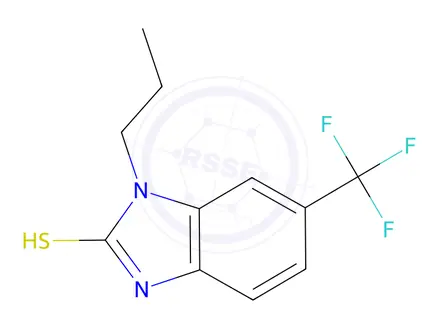 Chemical structure of 1-Propyl-6-(trifluoromethyl)-1h-1,3-benzodiazole-2-thiol