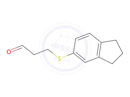 Chemical structure of 3-((2,3-Dihydro-1h-inden-5-yl)thio)propanal