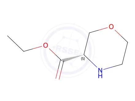 Chemical structure of 3-Morpholinecarboxylicacid,ethylester,(S)-(9CI)