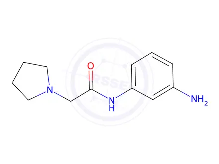 Chemical structure of N-(3-Aminophenyl)-2-(1-pyrrolidinyl)acetamide