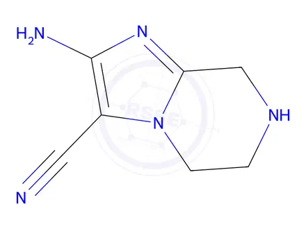 Chemical structure of 2-Amino-5,6,7,8-tetrahydroimidazo[1,2-a]pyrazine-3-carbonitrile