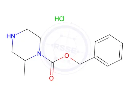 Chemical structure of (Rac)-Benzyl 2-methylpiperazine-1-carboxylate hydrochloride