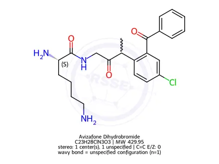 Chemical structure of Avizafone Dihydrobromide