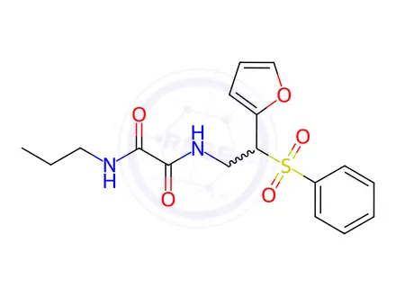 Chemical structure of N'-[2-(benzenesulfonyl)-2-(furan-2-yl)ethyl]-N-propyloxamide