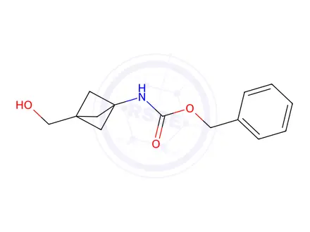Chemical structure of Benzyl (3-(hydroxymethyl)bicyclo[1.1.1]pentan-1-yl)carbamate