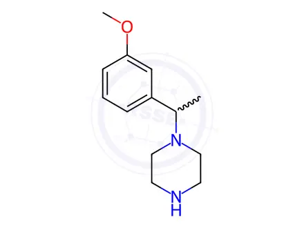 Chemical structure of 1-[1-(3-methoxyphenyl)ethyl]piperazine